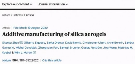 silica aerogels_Nature_1